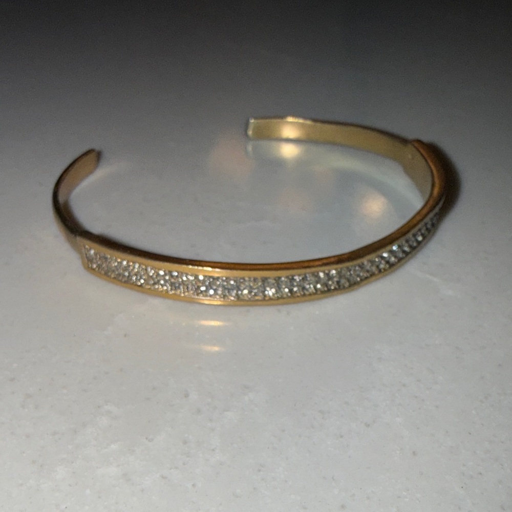 Gold and Silver Crystal Bangle